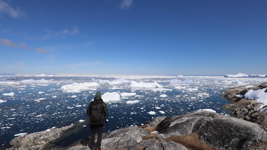 Aggie macy checks out ice bergs