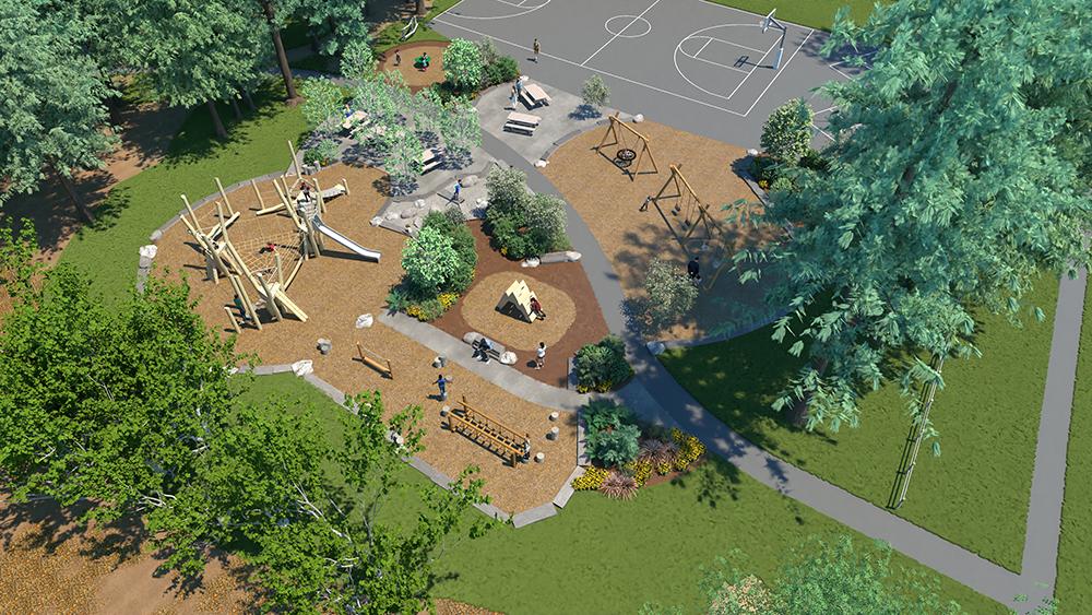 Longfellow Playground rendering; courtesy: Pepperchrome